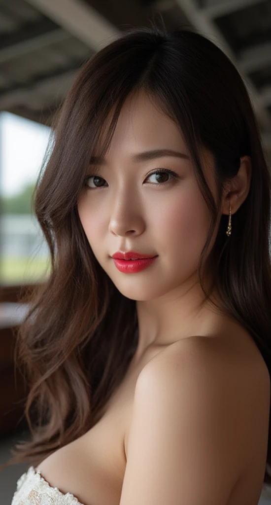 (highest quality、table top、8k、best image quality、Award-winning work)、(one young girl, 14 years old:1.3)、no sleeve, (red eyeshadow:1.2)、perfect makeup、long eyelashes、Super high-definition sparkling eyes、ultra high definition hair、ultra high resolution glossy lips、Super high resolution perfect teeth、Super high resolution cute face、brown hair、(very short straight hair:1.1)、look at me and smile、[clavicle]、accurate anatomy、(close up of face:1.5)、Luxury love hotel、(The most moody warm lighting:1.2)、blurred background、With bangs、Super high-resolution glossy and moisturized face、Super high resolutio n glowing skin、most detailed face、Ultra high resolution detailed faces、ultra high resolution hair、Fashion model 25 years old [[[[close-up]]], [[[[chest]]]], [[[[neck]]], [shoulders]]]]], Perfect eyes, Perfect iris, Perfect lips, Perfect teeth, Perfect skin, Soft front light, Glow, HDR, (Soft color: 1.2), Best quality, masterpiece, ultra high res, (photorealistic:1.37), raw photo, 1girl, long hair, beautifull eyes, beautifull face, detailed eyes and face, t-shirt, dynamic lighting, in the dark, table top, highest quality, realistic, Super detailed, finely, High resolution, 8k wallpaper, 1 beautiful woman, light brown messy hair, He is wearing an open-necked shirt., sharp focus, perfect dynamic composition, beautiful and detailed eyes, thin hair, Detailed realistic skin texture, smile, upper body, model body shape, mile, close-up portrait, model body shape, body shape,cleavage, tropical beach, thin and long legs Translated with DeepL.com (free version)Top Quality, Masterpiece, (Realistic:1.2), 1 girl, detailed face, beautiful eyes, (Masterpiece:1.2, Top Quality), (fine beautiful eyes: 1. 2), (highly detailed Cg Unity 8K wallpaper, Masterpiece, Top Quality, super detailed, best shaSuper high resolution sparkling eyes、Beautiful face drawn in every detail、Super high resolution glossy red lips、big breasts、cleavage、Fashionable necklaces、camisole, ((masterpiece)), (ultra detailed
