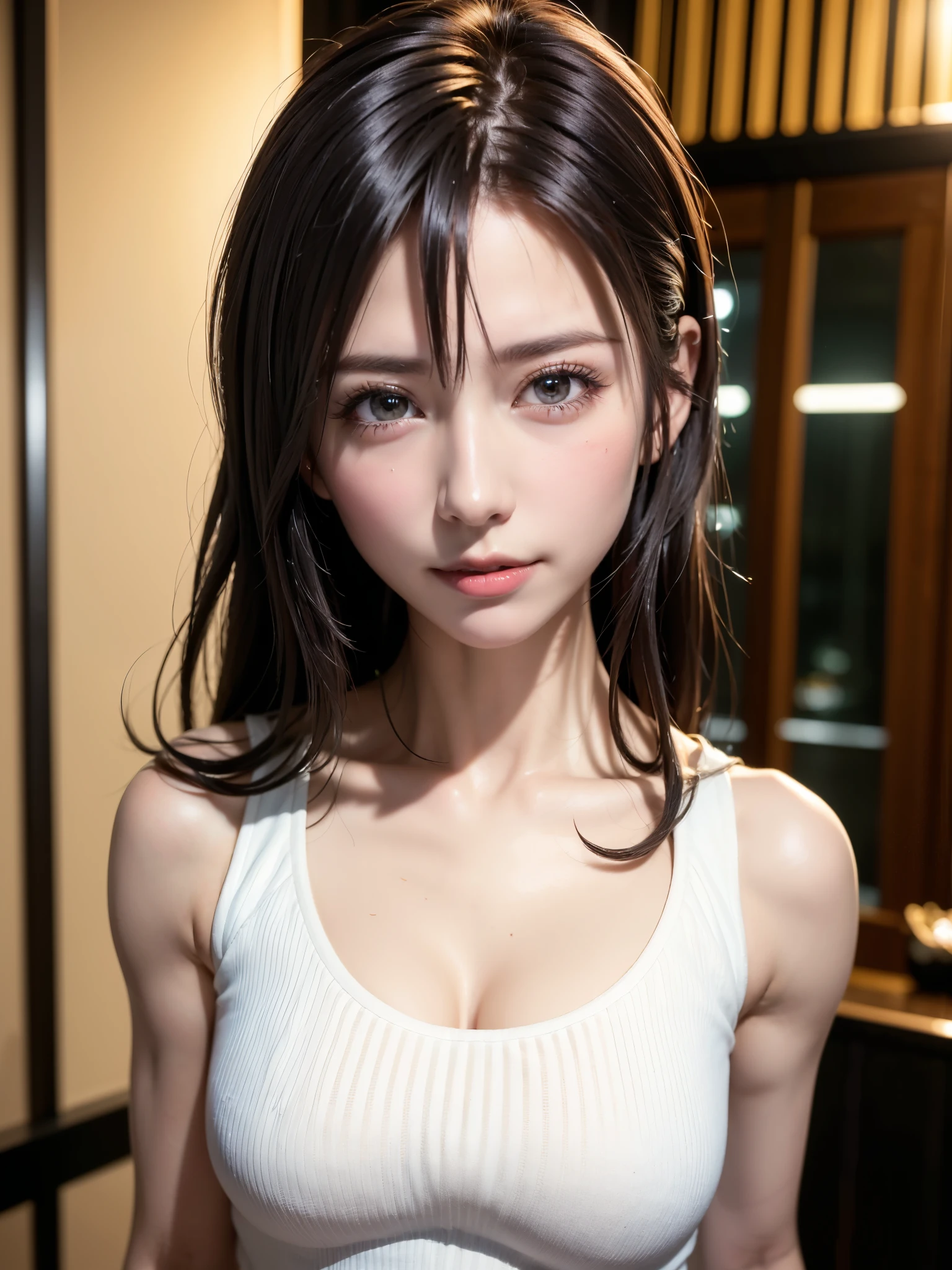 top-quality、8K Masterpiece、超A high resolution、(Photorealsitic:1.3)、Raw photo、1人、silver white hair、poneyTail、glowy skin、1 super beautiful college girl、((super realistic details))、portlate、globalillumination、Shadow、octan render、8K、ultrasharp、highly intricate detail、Realistic light、CGSoation Trends、Beautiful eyes、radiant eyes、Facing the camera、