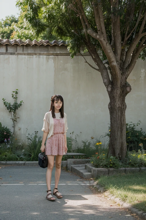 Best quality, super high resolution, (realism: 1.1), 1girl, masterpiece, outdoor, full body, super cute,