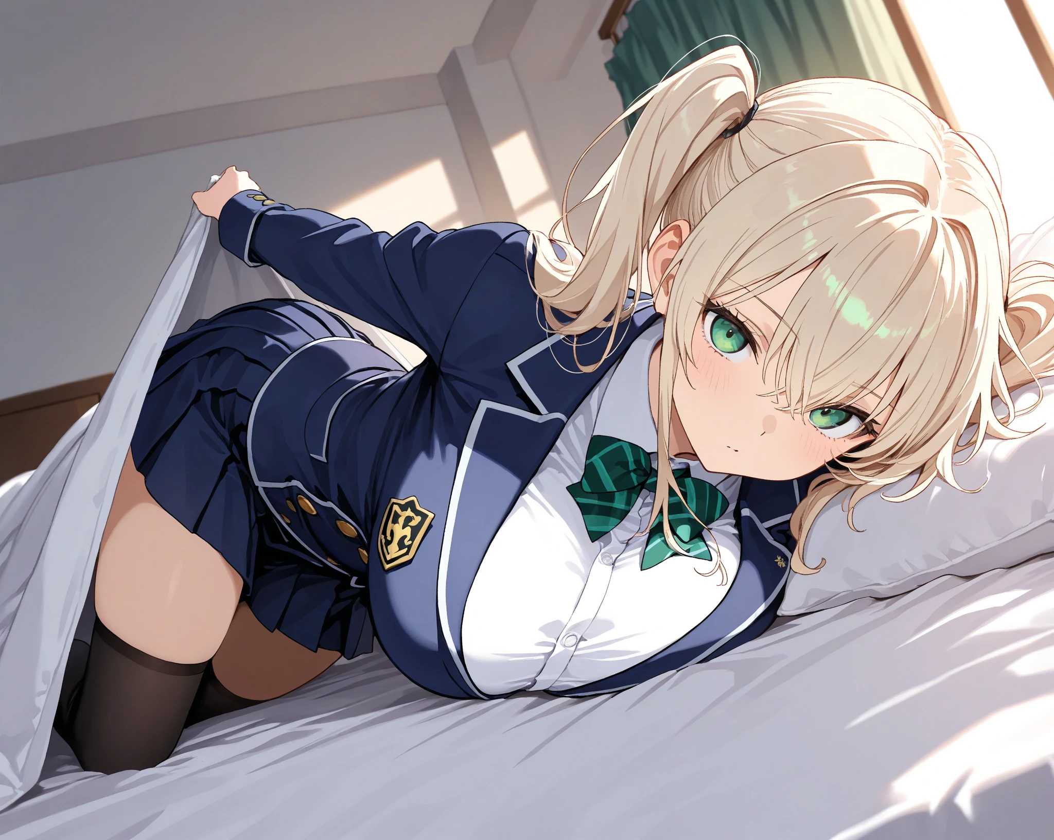 (NSFW:1.3), Uncensored, (High resolution:1.1), (absurderes:1.1), Best Quality, Ultra high definition, The highest resolution, Very detailed, Anime, 1girl in, anmi, Cute Girl, Military uniform, Mini skirt, pantyshot, Lying down, Manli crossed his legs, Spread legs, (SEX:1.4)