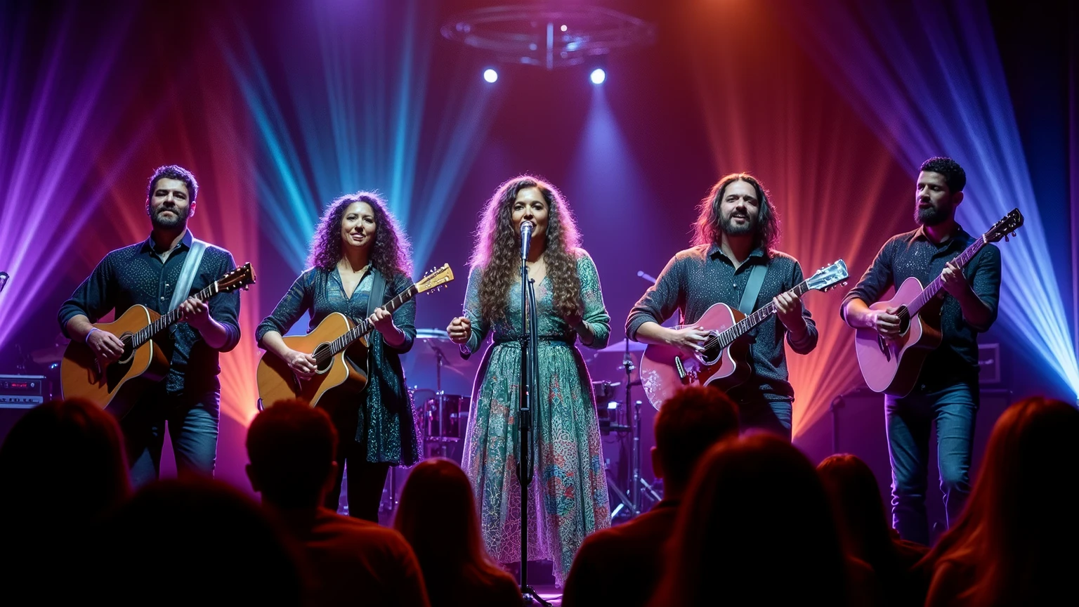 6-PIECE CHRISTIAN MUSICAL BAND, 2 women, 3 men, PHOTO PLAYING LIVE