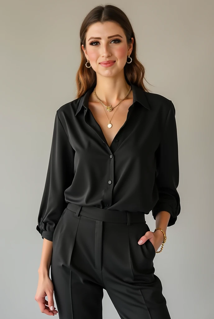 with a black shirt and no pants