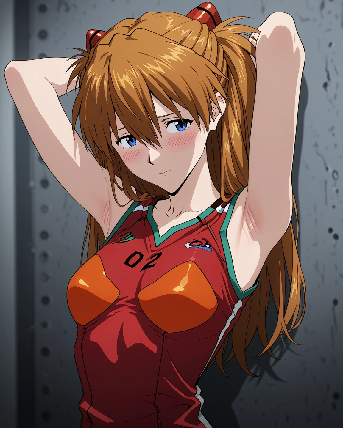 Anime girl lying in gymnasium with mobile phone、smooth anime cg art、an anime girl、photorealistic anime girl render、Cute anime girl rendering、Realistic and realistic anime style of anime、pixiv CG、A seductive anime girl、realistic young anime girl、asuka suit under clothes!、beautiful alluring anime teen