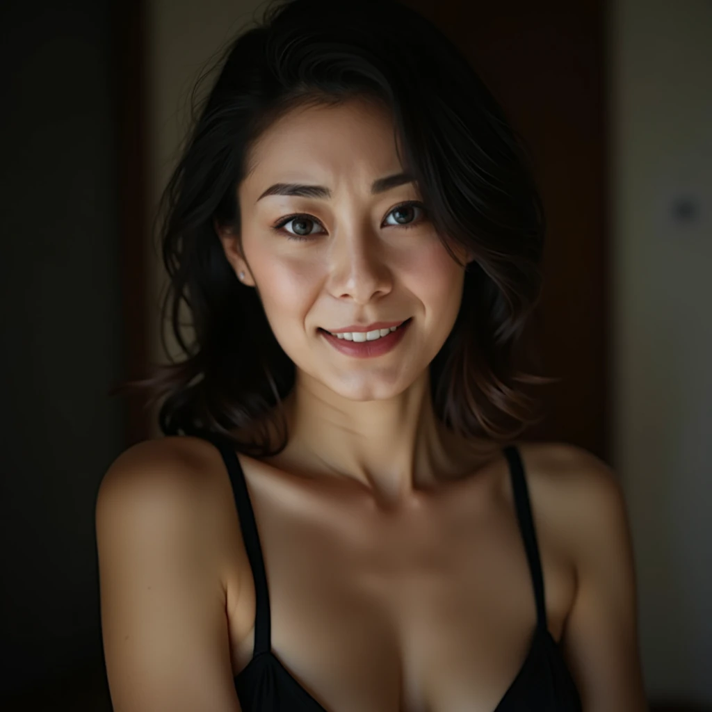 (1 lady), (Best quality at best:1.4), (ultra - detailed), (extremely detailed CG unified 16k), A Beautiful Woman with Perfect Figure: 1.4, Sharp Focus: 1.2, very detailed, High-definition RAW color photo, professional photoshooting, amazing face and eyes, cosmetics, (amazingly beautiful girl), ((kyoani haruhi style)), ((lingerie, stockings)), standing, fashion posture，(Stylish urban landscape, day light), (look from down), realistic cinematic face, head to feet long wide zoomed out view, full body long view, photorealistic, ((realistic natural chocolate brown hair style, brown honey eyes, short hair, laughing, shy laughter)), gorgeous, extremely beautiful face, perfect model beauty, pout mouth, Highly Detailed Face and Skin Texture, Detailed Eyes, Double Eyelids, Medium Natural Breasts, Smile, cleavages, western, (masterpiece), best quality, high resolution, extremely detailed, detailed background, depth of field, cinematic lighting, amazing legs, clear and well-cared skin, (size head correlative with body size),
