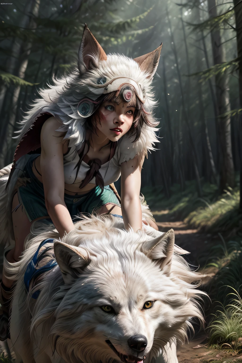 後ろ姿,Precision,detailed,dynamic,official art, unity 8k wallpaper, Super detailed, beautiful, beautiful, masterpiece, highest quality, Painting of a woman riding a white wolf in the forest, studio ghibly style mononoke, riding a giant silver wolf, artwork in the style of Gweiz, princess mononoke inspired, Gweiz, Gweiz on artstation pixiv, Gweiz on pixiv artstation, mononoke, furry fantasy art 後ろ姿,Precision,detailed,dynamic,official art, unity 8k wallpaper, Super detailed, beautiful, beautiful, masterpiece, highest quality, Painting of a woman riding a white wolf in the forest, studio ghibly style mononoke, riding a giant silver wolf, artwork in the style of Gweiz, princess mononoke inspired, Gweiz, Gweiz on artstation pixiv, Gweiz on pixiv artstation, mononoke, furry fantasy art