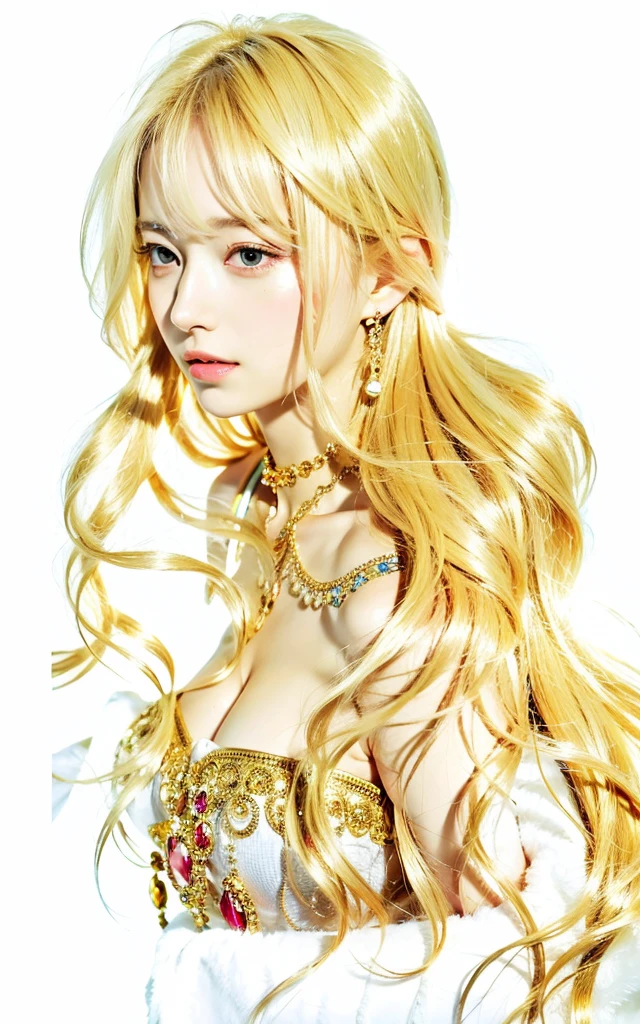 A stunningly lifelike portrait captures a 26-year-old girl with red eyes and beautiful European features. girl have shiny, healthy and volumous hair. her eyes are shiny red color