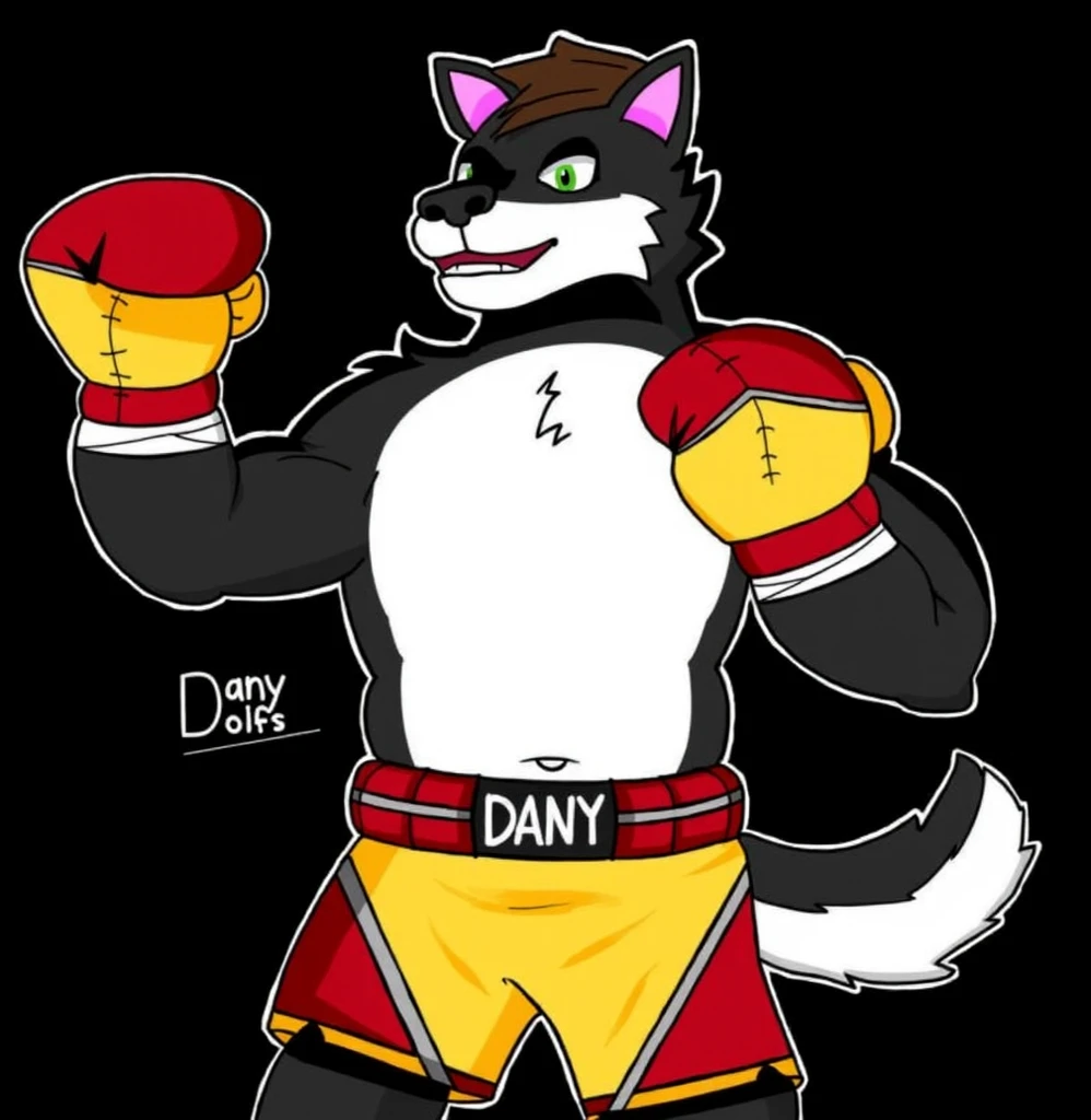 The Russian dog character from Looney Tunes, typically identified as a burly, tough-looking dog with a Russian accent, often portrayed as a loyal and somewhat dim-witted henchman. He has a muscular build, a large snout, and a stern expression. His fur is a dark brown, and he often wears a traditional Russian-style hat, but in this case, he’s wearing black shorts instead of his usual attire. The shorts are simple, fitting snugly around his waist, giving him a more casual look compared to his usual heavy clothing. The contrast between his serious demeanor and the relaxed shorts adds a humorous touch to his appearance.