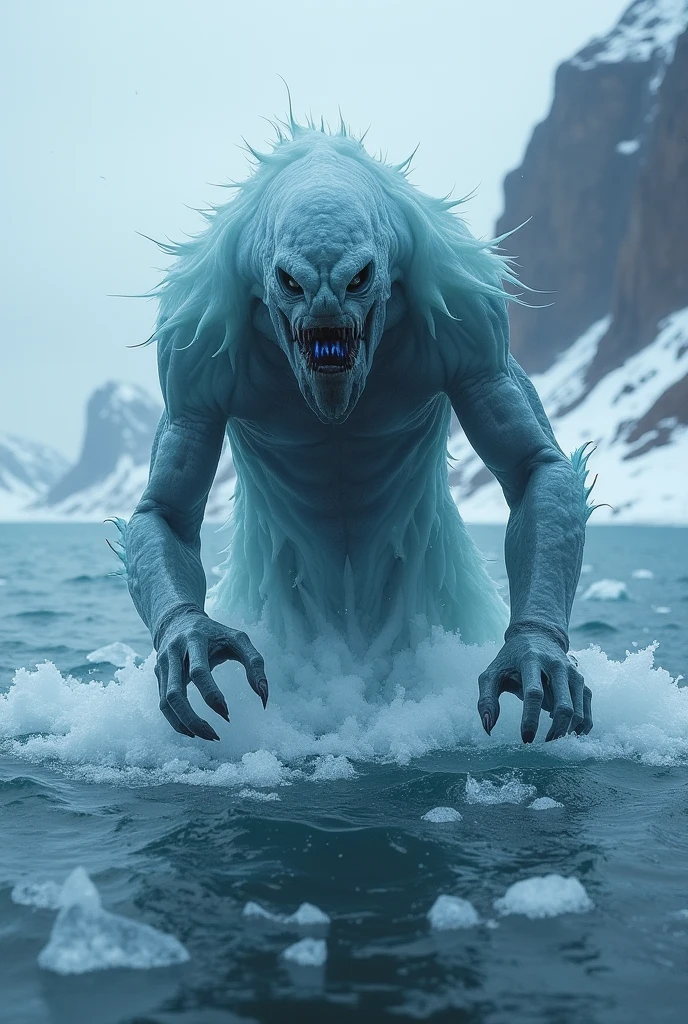 ((masterpiece)),((best quality)),8k,high detailed,ultra-detailed,portrait,((xingtian:2)),(headless:2),mouth in belly,eyes in nipples,horror,((1girl:1.5)),(creepy atmosphere),(sinister:1.4),on an icy tundra,the moon's glow reflecting off frozen landscapes,elongated shadows stretching across the icy expanse,a frozen nightmare. Surreal and chilling composition,(isolated:0.8),emphasizing the horror in the desolation of an icy wilderness,<lora:XTG_girl:1>,