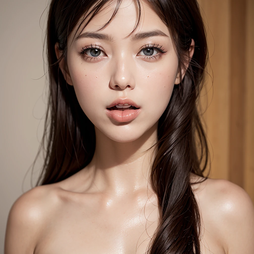 ((Highest quality)), ((masterpiece)) ,((one girl)), (detailed),((in the bedroom)), ((One girl)), ((nude)),,((flat chest:1.4)), (stare at viewer with stern eyes:1.5),((one girl)),(bitting own lip:1.1),(angry:0.9),nose blush,(shamefull:1.2), surprised, ((beautiful realistic face)),Beautiful Korean Women, Beautiful young Korean woman, Young and adorable Korean face, Gorgeous Young Korean Woman, Korean Girls, Girl cute beautiful face, Portraits of Korean female idols, Young and pretty Asian face, Cute natural anime face,Asian pretty face,((finely detailed face)),((glistening eyes)),((glistening eyes )),((large eyes)),(( pretty eyes)) ,(detailed),Perfect Face,((One girl)), ((clear eyes)),((show nipples)),((beautiful skin)), don't wear anything,(show nipples),
