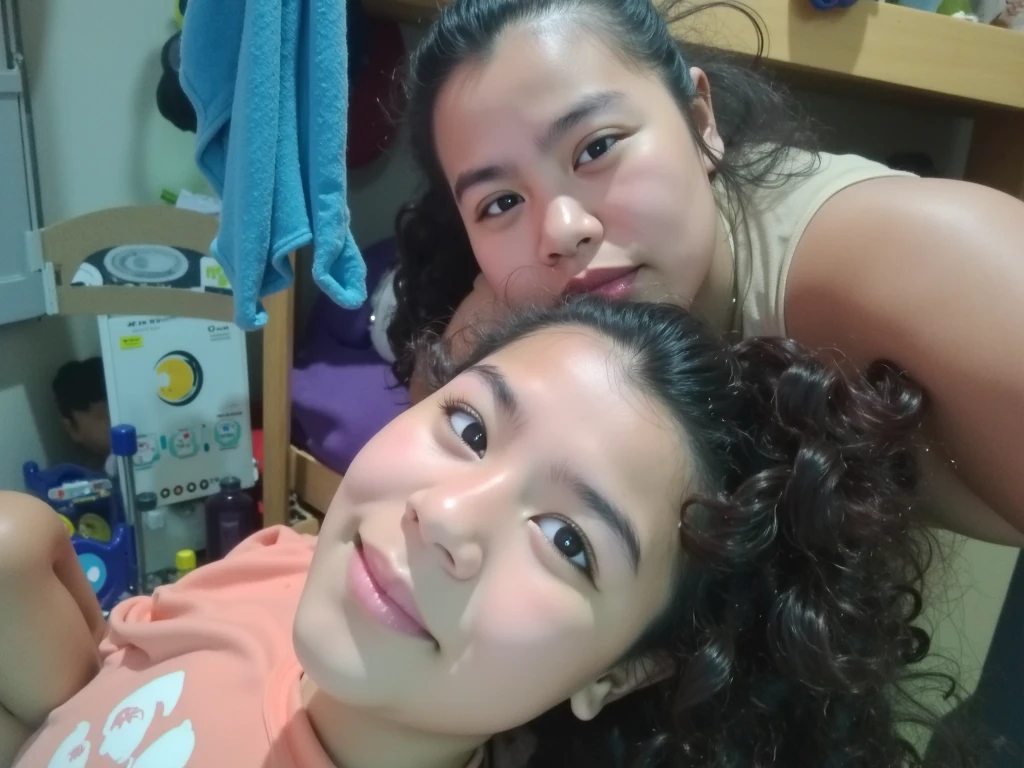 hay una mujer y una persona acostada en una cama, at noche time, imagen de muy muy baja calidad, with a , foto de perfil, photo taken at noche, both smiling for the camera, Foto, reddit post, good noche, noche, taken with the best dlsr camera, foto autofoto, noche!, muy tonto, imagen de perfil
