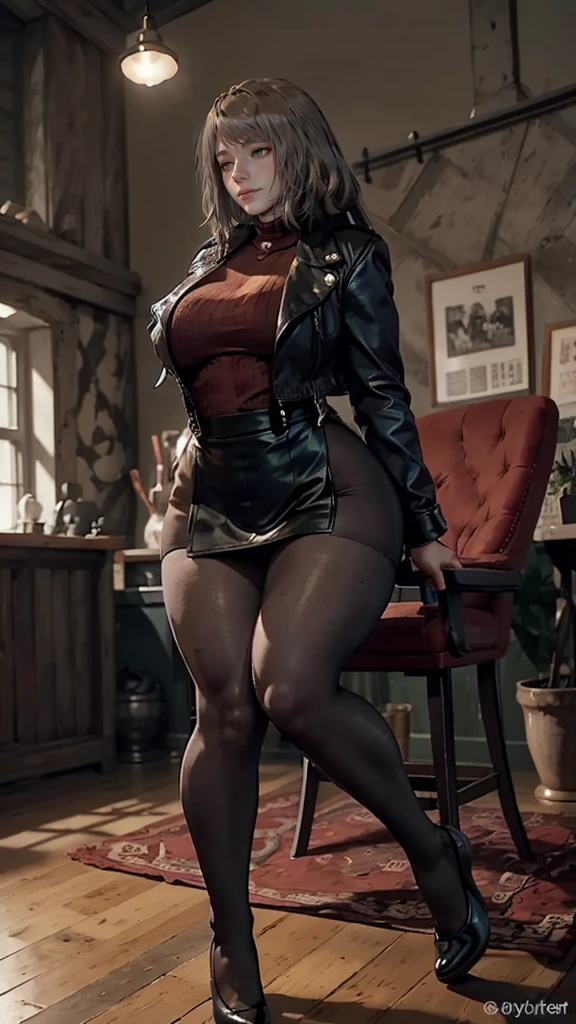 ((best quality)), ((masterpiece)), (detailed), perfect face, Beautiful, mother-in-law, asian-Indonesian , voluptuous, wearing random clothes (formal), In the black room, seductive expression, chubby body, nice body, milf chubby, chinese-Indonesian. Full body, big arm, wide hips , wearing a sneakers, bob hairstyle, baby face , chubby cheeks, 35 year old, chubby tall woman, tattooed thighs , yakuza tattoos , big thighs, big armpits , chubby massive cheeks , thick neck, cold atmosphere, low light, wavy short haired, big breasts, showing her armpits hair , thick woman , turtleneck, thick woman . Full body, wearing shorts pants , glasses, wearing 6 black gold bracelet, wearing a smartwatch, wearing double diamond necklace, legs wide open , spreading legs,