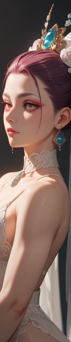Top Quality, Photorealistic, 8K, High Definition, 1 Girl, Woman, (Sexy Pose: 1.9, Exposure: 1.9, Cleavage: 2), Gorgeous, (Big: 1.8), (Underwear: 2, Bra: 1.9, Lingerie: 1.4), (Short Hair: 2, Bob: 2, Parted Bangs: 1.6), Watch Viewer, (1 Girl's Eyes: 1.6), Photorealistic, (Bokeh), (Floating Hair, Lips, Open Mouth: 1.43), Gorgeous, pureerosface_v1:1,
