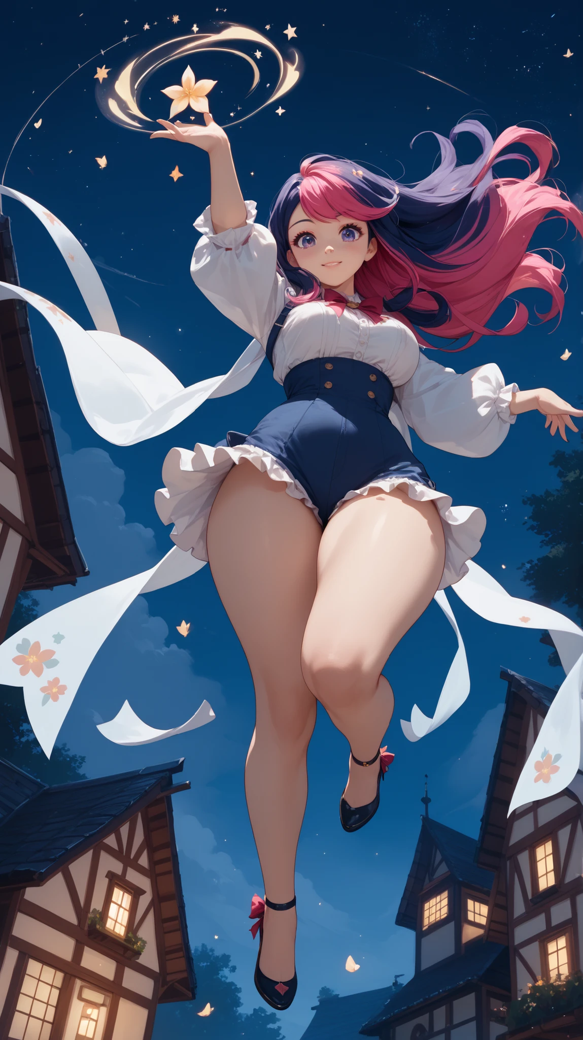 masterpiece, best quality, 1girl, solo, full body, sad, run, from side, pink thighhighs, (public place background:1.2), yukimiku2023, (thick thighs, skindentation:1.2), <lora:hatsunemiku1:1>