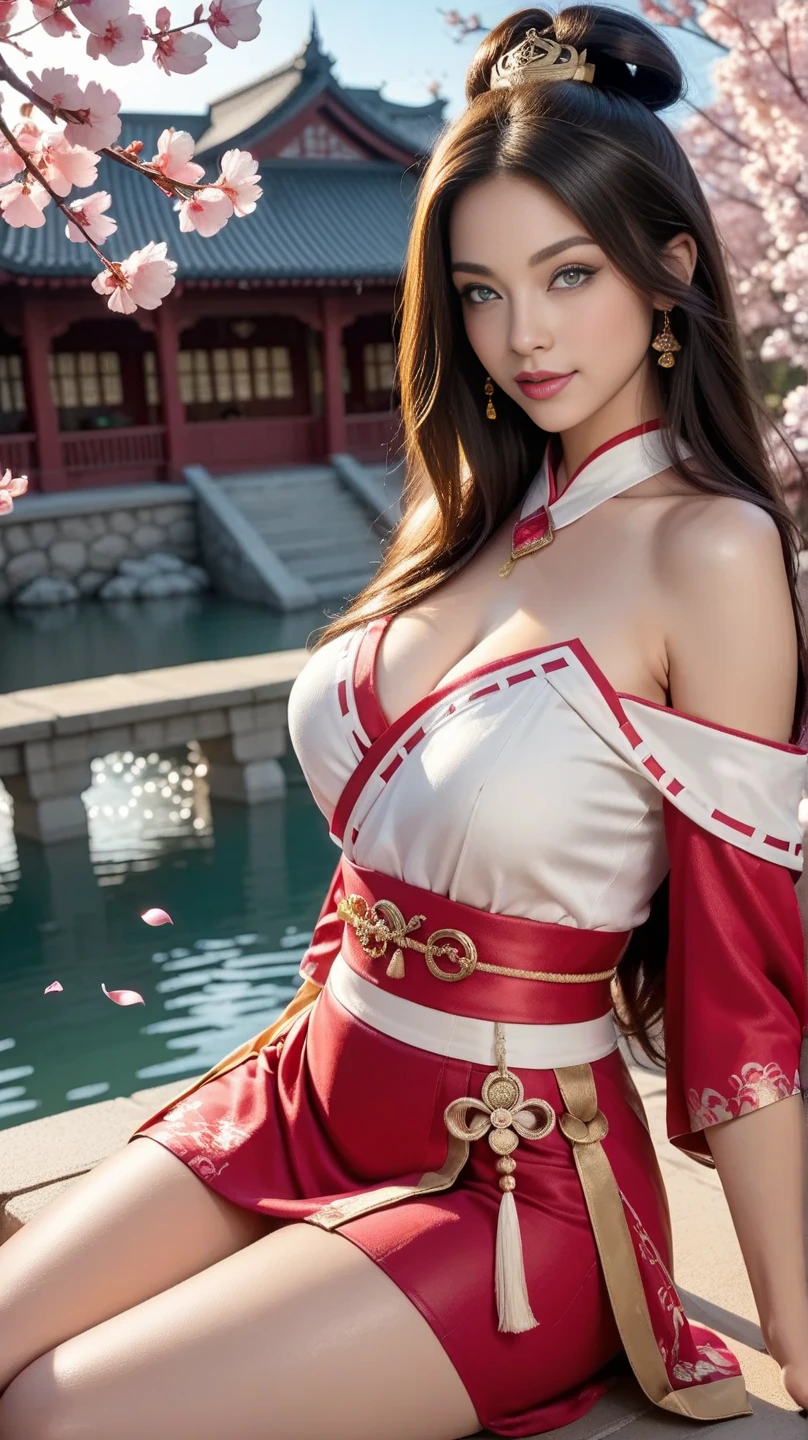 (masutepiece:1.3, Photorealsitic:1.4, 8K), top-quality, masterpiece, 超A high resolution, Professional camera work, Grow Light Effect, Realistic portrait, Cinematic Light, Highly detailed skin and facial texture:1.3, The ultra-detailliert, A detailed eye, Detailed limbs, autumn night, Precincts of the shrine:1.2, Autumn foliage scenery:1.2, 1girl in, Cute sexy 22 year old slim woman, Fair skin, ((Natural smile:0.9, Totally captivates you:1.0)), (Facing the front, Calm pose), ((accurate shrine maiden costume)), ((voluptuous breasts:0.9)), (Beautiful blue eyes, Eyes that feel beautiful eros:0.85), Sexy face:0.4, (A mouthfeel that feels beautiful eros:0.85), ((Too cute beauty:0.9))
