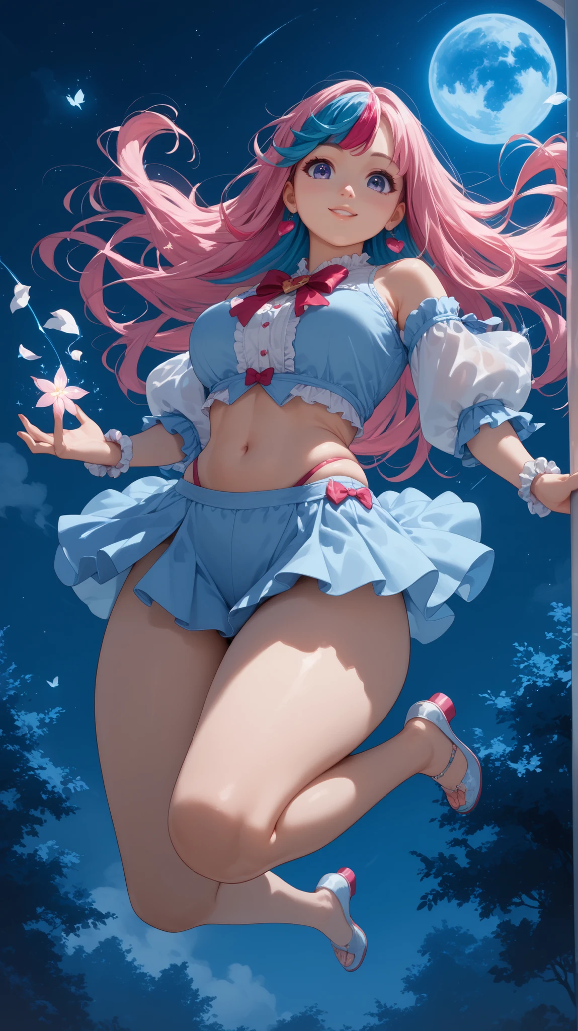 (Beautiful detailed eyes,Beautiful detailed lips,extremely detailed eye and face,longeyelashes,Cute girl in ribbon uniform,Cute uniform,Blazer,laughing loud,attractive girl,Best Quality,busty,masutepiece:1.2,stunning figure,Erotically cute,Ultra-high resolution,Gorgeous girl,Lovely girl,Multi-colored hair,Relaxation Socks,High resolution,gorgeous eyes,Perfect beauty) (masterpiece、top-quality、top-quality、watercolor paiting(Curly)、Official art、Beautifully Aesthetic:1.2)、(2girl with:1.3)、(Fractal Art:1.3)、The upper part of the body、From Side、looking at the viewers、patterns、(rainbow-colored hair、colourful hair、Half blue and half pink hair:1.2)、4This refers to、Thumb joint、Eau、gases、云、colourfull、Soap bubbles、Deep kissing、I'm、violate、Detailed panties