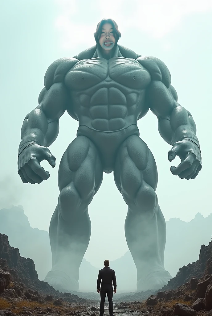 Handsome muscular man with 250 kg in underwear, walking on beach big muscles, big breasts, measures the size of a building, destroying city, muscular, big biceps, It measures 5 meters, muscular legs, mega musculars, He has many muscles, big breasts