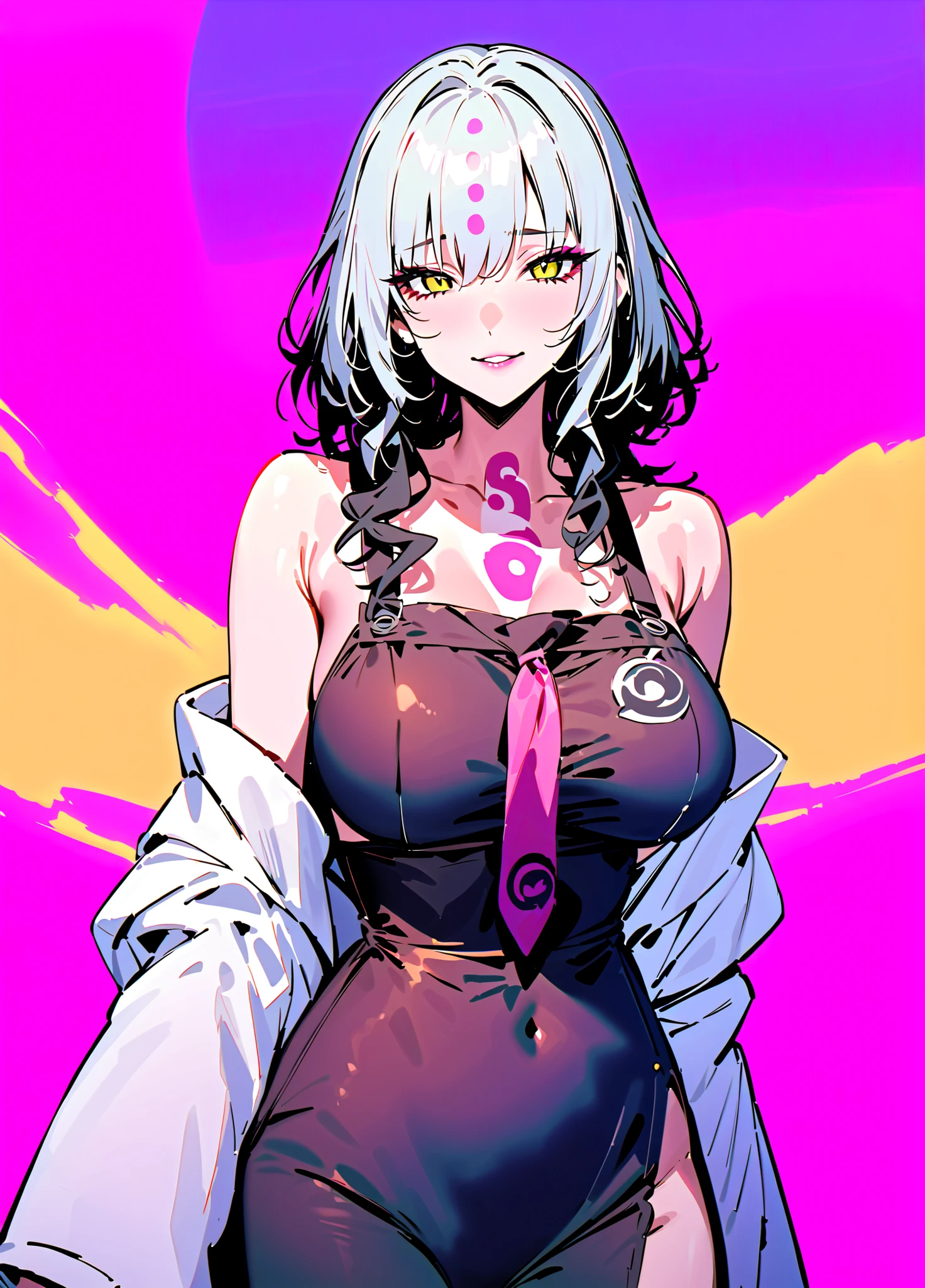masterpiece, best quality, absurdres, 1girl, sessyoin kiara, fate \(series\), colorful background