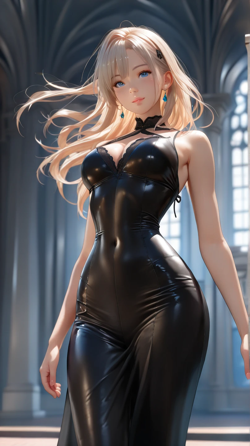 ((high detailed, best quality, 4k, masterpiece, hd:1.3)), ((best quality)), (((HD))), (((8k))), (ultraDH), (ultra HD), Princess Daisy, blue eyes, BREAK blue eyes, seductive, attractive, smooth anime cg art, 36C breasts, long legs, vivid colors, detailed digital art, slim body, perfect skin, dark blonde hair, long hair, blonde hair, blonde hair, BREAK crown, cleavage, 36C cleavage, looking at viewer, BREAK looking at viewer, extremely detailed face, red santa suit, red santa claus suit, santa claus suit, earrings, gem, dark black makeup lips, dark gothic eyeshadows, dark eyeshadows, black eyeshadows, black sexy lips, black lips, (dark:1.2), dark lips, very dark lips, (perfect hands, perfect anatomy), black makeup, black medium lips, black thick lips, detailed fingers, five fingers per hand, 5 fingers, (1 girl), detailed lips, detailed black lips, black painted lips, gothic painted lips, BREAK night, night sky, (breast focus), (arms outstreched:1.2), (from above:1.1), (breasts out:1.3), (off shoulder:1.1), (white horns), (corset), inside a lava castle, she inside a sea of lava, she bathing in lava, full body, perfect long legs, perfect foots, legs and foots into the lava,