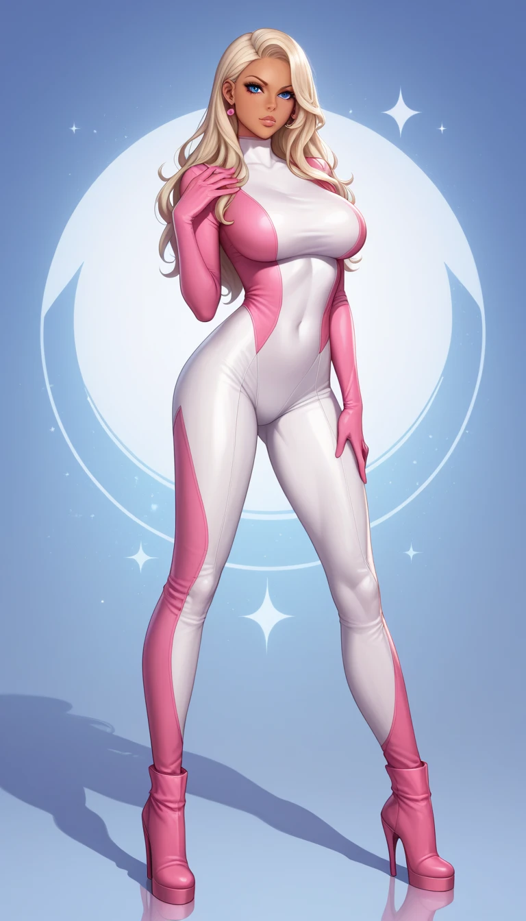 1 girl, white hair, black eyes, shining eyes, baby pink sports bra, baby pink leggings, beautiful smile、realistic, blush, night, flowers, sun, sunlight, masterpiece, 最high quality, high quality, High resolution beautiful breasts, long legs, thighs, slim figure, baby pink heels, heels , full figure, full body pic, standing on heels