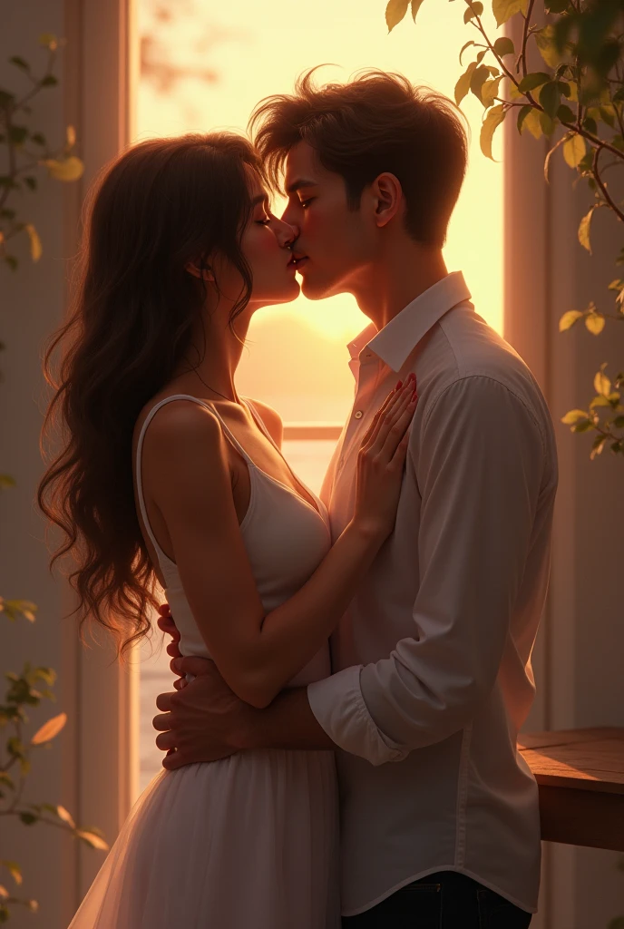 of course。Here is a part of a love story：
 
She stood on the windowsill、I was gazing into the distance。Her figure illuminated by the sunset、She looked like a beautiful woman in a painting。Her heart was trembling。She was thinking of him。My encounter with him was sudden.。彼のsmileに心を奪われ、She had fallen in love。
 
He couldn&#39;t forget her existence。Her kindness、smile、and強さに惹かれていた。Without her、His world seemed to fade。He was dying to see her.。and、I knew she felt the same way.。

 
The distance between the two of us is shrinking、Eventually they confessed their feelings to each other.。My love for you grows、They both sought each other。and、That love grows deeper、The bond grew stronger。
 
Their love is as beautiful as spring、It felt like a pleasant breeze。and、They pledged eternal love to each other。