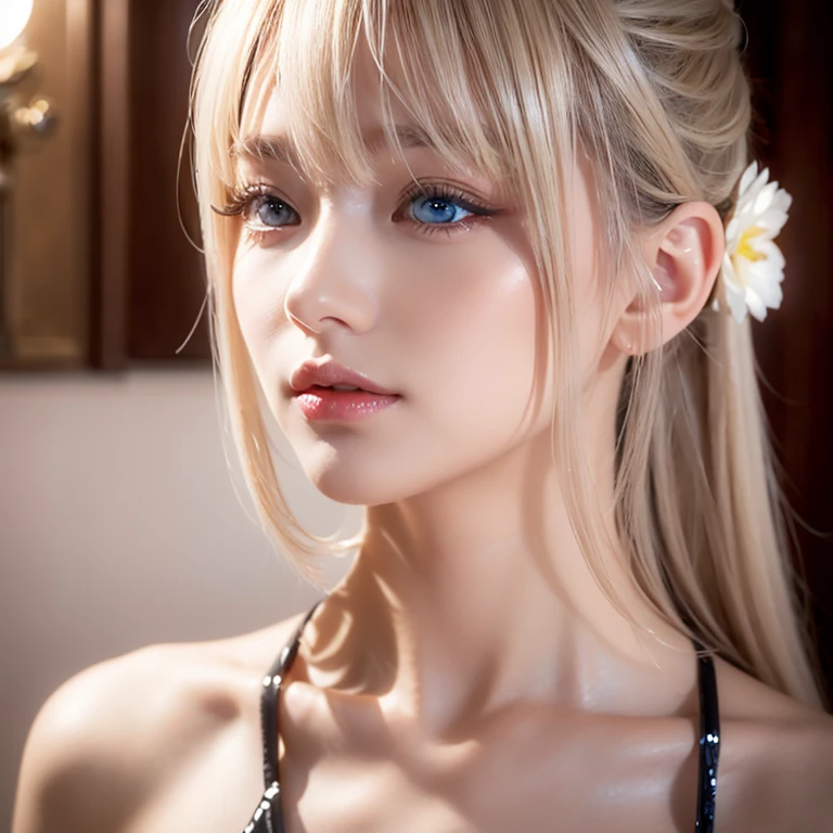the elf girl,1yo,elf ears,
(silver hair),hides her nipples and vagina with her hands,white sox, eyes with large brown irises, blunt bangs,small mouth, fresh lips,nose blush,pink cheek,embarrassing,in ancient forest
,(perfect ???????),beautiful lighting, volumetric lighting, dynamic angle, looking at viewer, (photographic portrait), sharp,