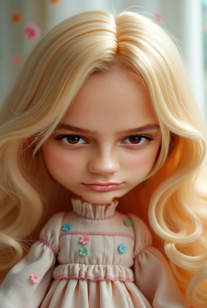 Child face, Elle Fanning, blonde haired girl (11 years old) with a tie seat on a bench, blonde - princess haired, lovely languid princess, beautiful young model, beautiful princess, beautiful female princess, a dazzling young ethereal figure, princess portrait, with long blonde hair, portrait of a princess, long blonde hair, princess portrait, beautiful young girl, long blonde hair and big eyes, cute face, pink skin, best quality, ultra high resolution, (photorealistic), (detailed face and eyes), award-winning photographer, sharp focus, realistic lighting, textured skin, very real, totally real --auto --s2