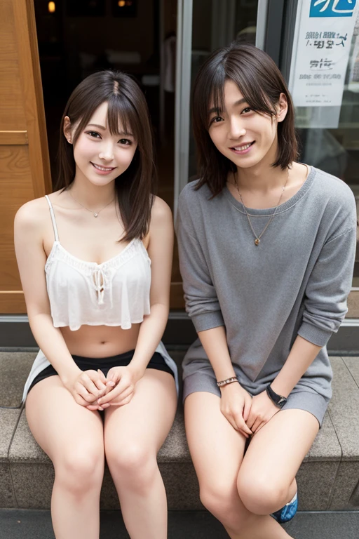 Magazine Cover:1.3、(Beautiful 9 year old Japanese female town Street in Summer,All are under 90cm tall:2.0), Cute Face, (Deeply chiseled face:0.7), (freckles:0.6), Soft Light,Healthy white skin, shy, Bob, (Serious face), (Sparkling eyes), Summer Street Corner, thin,Small nippley lower body is wet、Semen leaks from the vagina、Semen dripping from the mouth,((Completely naked))、Show off your attitude、{(2Split Photo:1.3)、(Standing posture、Bend both knees outwards:1.5、Bow-legged:1.3)、(Standing posture、Bend both knees outwards:1.5、Bow-legged:1.3)}、Accurate limbs、Accurate Fingers、Accurate Fingersの本数、White sneakers:1.3、around the girl6People Girls、Cute smile、Laughing with your mouth open