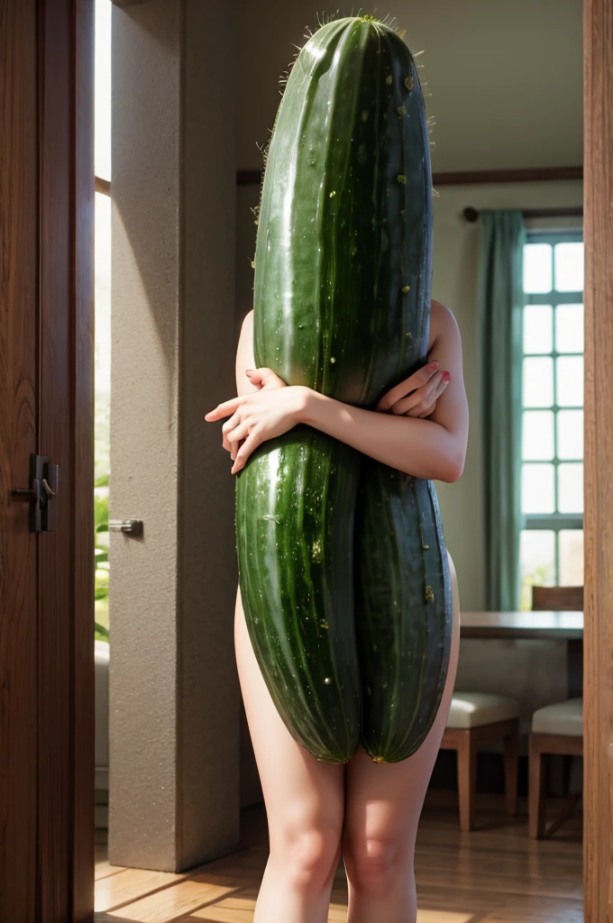 A high school girl with a huge futanari erection and no panties urinates on the stairs、Anal zucchini masturbation with a smile and massive in ecstasy