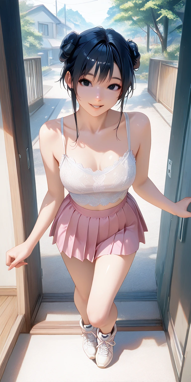 最high quality、high quality、Best image quality、8k、最High resolution、High resolution、最high quality、masterpiece、RAW Photos、whole body写真、Detailed and realistic human body、Detailed and realistic skin、Realistic face in every detail、Realistic reproduction of every detail、Detailed and realistic lips、Detailed and realistic teeth、Detailed and realistic ears、Detailed and realistic hair、Detailed and realistic weapons、Realistic reproduction of every detail、Realistic fingers in every detail、(Beautiful Hands、thumb1reference4)、Realistic feet down to the last detail、Realistic feet down to the last detail、Realistic breasts down to the last detail、Realistic areola down to the last detail、Realistic nipples down to the last detail、((Beautiful Japanese Girl))、(Japanese Model), (Japanese women)、((18 year old beautiful girl))、(Black Hair)、(Straight hair)、(ponytail)、((whole body))、((Beautiful upturned breasts))、(Stylish style)、(whole body光沢肌、Fair skin)、Detailed and realistic human body、Detailed and realistic skin、Realistic face in every detail、Detailed and realistic weapons、Realistic fingers in every detail、Detailed realistic feet、Detailed realistic nipples、Soft natural light、Nurse uniform、Hospital uniform、((Pink see-through(クロップトップNurse uniform、Nurse Mini Skirt))、((At the hospital(Poses to make your thighs look beautiful))