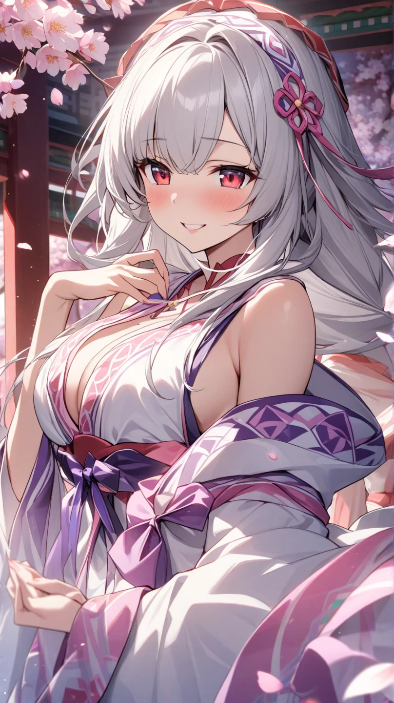Masterpiece, 1girl,solo,huge breasts, ghost costume , (hitodama) ,night, tombstone, graveyard, long sleeves, very long sleeves, , ghost, pale skin,, off shoulder, cleavage, no bra, (((extremely long white hair))), lying by tombstone, bare legs, shredded tattered clothes, curvy wide hips, massive breasts, chubby thighs, (((beautiful bright pink anime eyes))), japanese temple, from above, full lips, beautiful mature face, MILF
