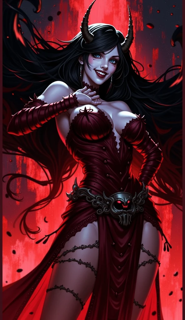 (Incredibly detailed, Beautiful detailed face, Beautiful body masterpiece, Best quality), Pixel Art - 8bit Sexy Vampire Woman, Flirty, Jessica Rabit, Smiling shows vampire butts, Tim Burton's Bride movie style