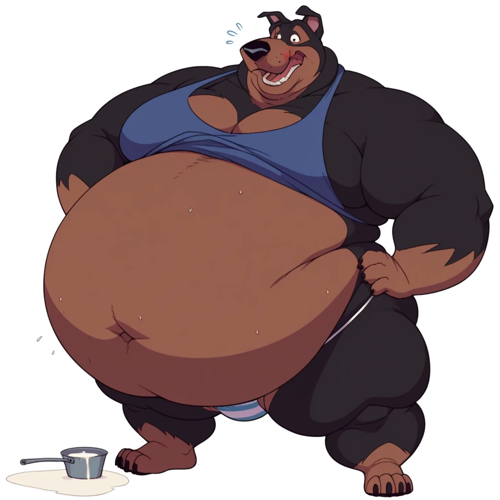 Fat ssbbw obese globen retriever pixar animated 