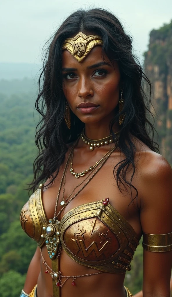Beautiful lady, An Amazonian warrior with a beautiful face and body, colored feathers and leaves.Traces of tribal paint on the skin. Native Peruvian, Summer day, 16k, Masterpiece, fine details, full of colors, intricate details, photo of the golden ratio, a photograph, depicting a beautiful Amazonian female warrior, beatiful face, the perfect body, full body figure, in a jungle environment, Hyper-realistic photo of an adventurer in his element, Emphasize your courage, determination, and love of nature, Feel the spirit of exploration and the beauty of the natural world. Realistic, dynamic photography, dynamicpose, Cinematic, color corrected, photografic, ultra wide angle, Depth of field, hyper detailed, beautifully color-coded, Insane detailed, intricate detials, beautifully color-graded, Unreal engine, Cinematics, color corrected, editorial photograph