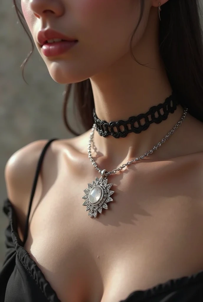 unique and cute ancient woman's star chocker necklace design but not that big
