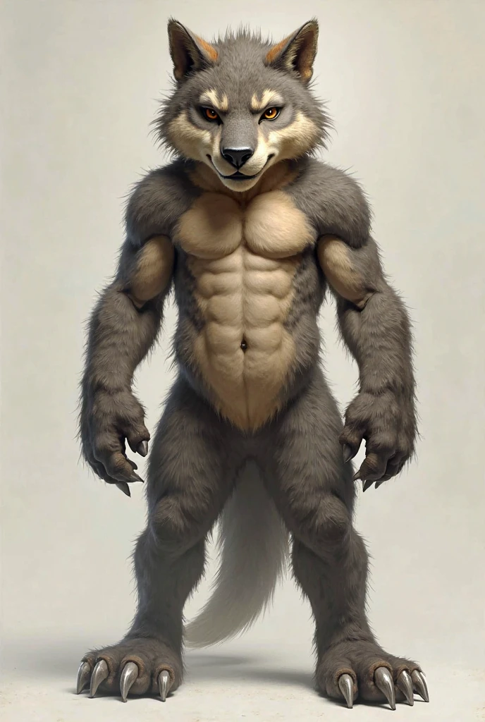 Furry with muscular marked jockstrap
