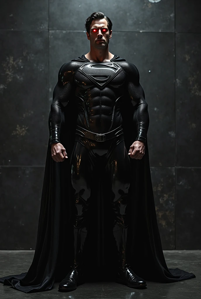 Black suit superman half body wallpaper 
