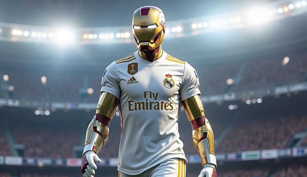 Federico Valverde with robo real madrid's suit