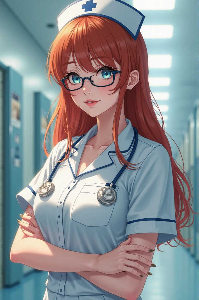 Beutiful,sexy nurse,anime,open top,copper long hair,green eyes,glases focus full bodyFirst-Person View, 8k
Nikon, Award Winning, High Resolution, 