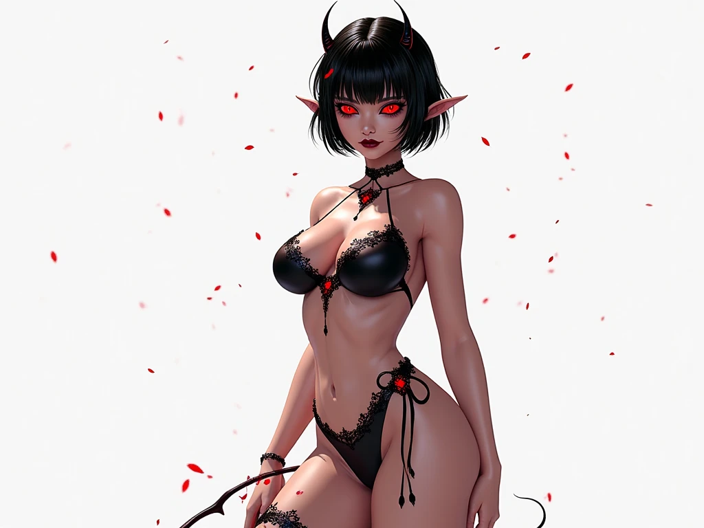 Beautiful girl,Korea, sitting among red light neon,
18 years old,Short hair, shoulder length,black hair, medium breasts,wet, sweat, camel toe, red lips ,Wear glasses,
White underwear, sexy pose,
red eyes, Squat and spread your legs. Sexy lady, กางเกงใน girl, หน้าเด็ก,
Two horns and a red demon tail, succubus, slim, ปีกนางฟ้า,