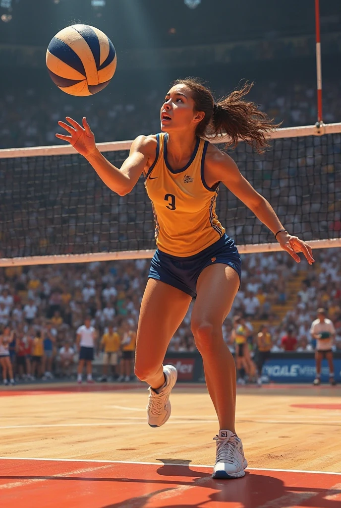 sweaty volleyball player
