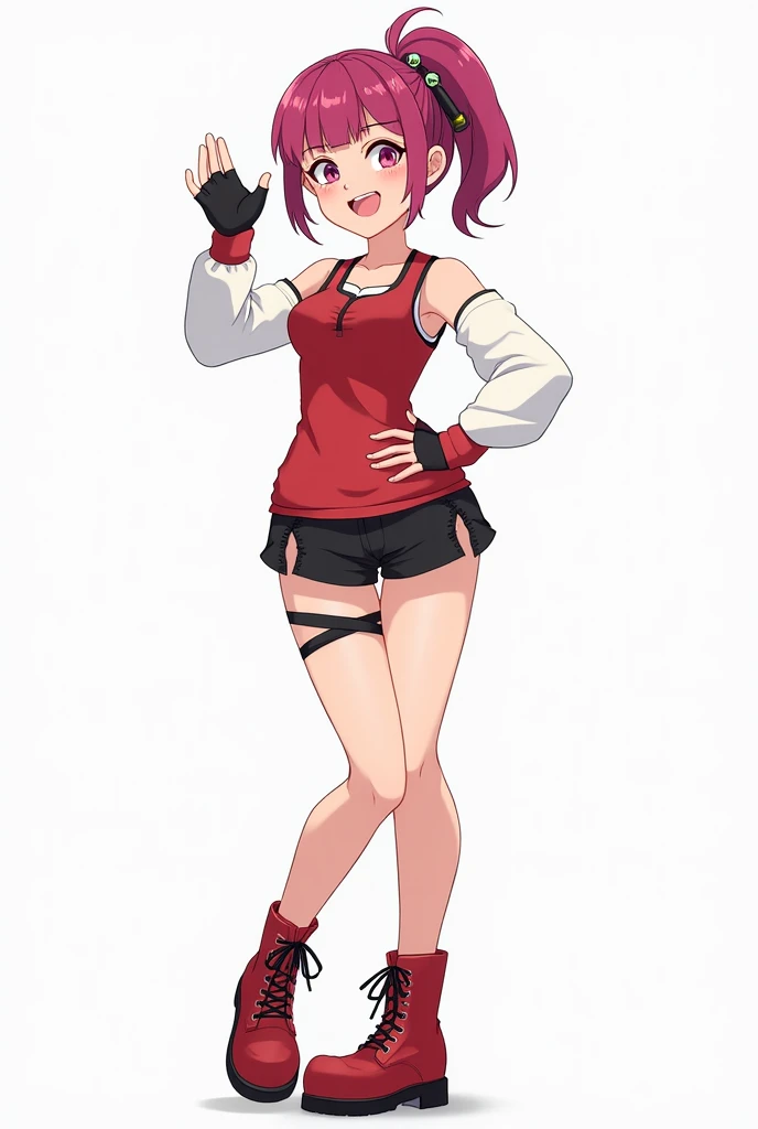 score_9, score_8_up, score_7_up, score_6_up, score_5_up, score_4_up, rating_safe,
BREAK
ruby rose, black eyes, (black hair:1.1), gradient hair, red hair, smug, closed mouth,
BREAK
solo, alone, standing, cowboy shot, medium breasts, thick thighs, white tank top, red sport shorts, arched back, leaning forward, breast grab, groping, breast squeeze,
BREAK
black background, simple background, <lora:Lunas-DonghoKang-SDXL-A1:1>