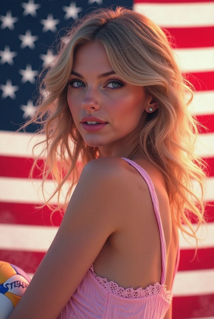 short messy hairstyle, a close up of a woman dressed as a very sexy Statue of Liberty, perfect body, a screenshot by Adam Rex, tumblr, tachisme, sexy body, her hand is on her waist, sexy hot body, touching her clothes, sexy look at the camera, intriguing outfit, shy girl, hair covering her eyes, side view, viewed from the side, long shot, long body shot, full length picture, Louboutin, perfect bottom, heels, high heels, bashful pose, hands on her head, hands in her hair, candid pose, candid picture, faint smile, looking towards the floor, head bent forward, looking away from camera, portrait, very sexy pose, ready to be fucked, inviting pose, inviting for sex, seductive pose, very attractive, breathless pose, sexy face, dreamy scene, firmly holding her breasts, hands on her breasts, pushing her breasts together, backlighted, back lit, curvy accentuated booty, cleavage enhancing breasts, very large breasts, deep cleavage, flirty pose, sensual pose, seductive pose, confrontation pose, (messy bob hairstyle, white blond hair color), messy hairstyle, messy bob, messy hairstyle, white blond, 5 foot 3 inches tall, 110 pounds in weight, 34G breasts, large firm round breasts, very large breasts, cleavage, photorealistic, 4K, 8K, UHD