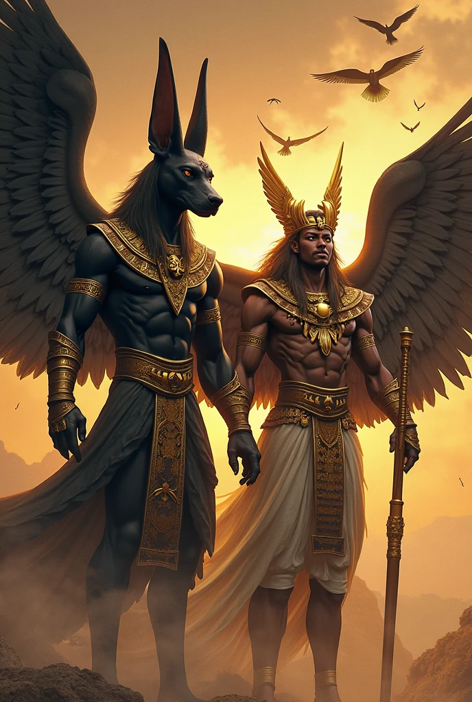 An image for a tattoo of Anubis,Hades,Whole,Mictlantecuhtli and Thanatos