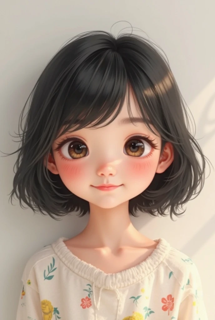 1 chica, grades pechos, cabello negro, sentada, brown eyes, sacando la lengua, estilo anime