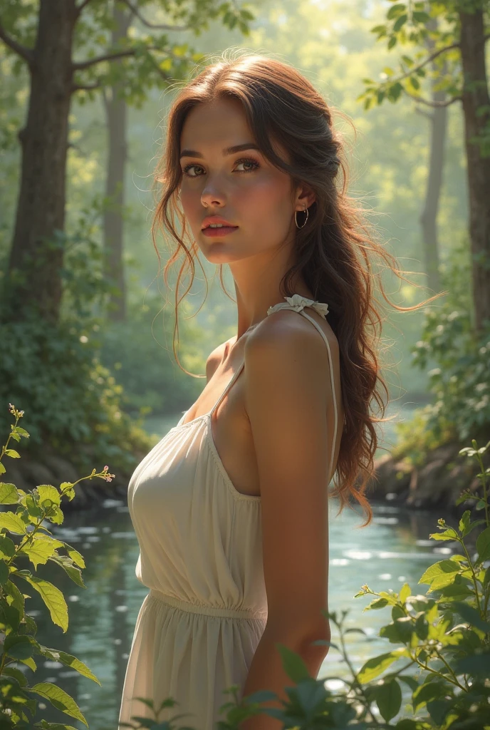 1 girl, serene expression, mesmerizing eyes, straight long hair, flowing dress, poised posture, porcelain skin, subtle blush, crystal pendant
BREAK
golden hour, (rim lighting):1.2, warm tones, sun flare, soft shadows, vibrant colors, painterly effect, dreamy atmosphere
BREAK
scenic lake, distant mountains, willow tree, calm water, reflection, sunlit clouds, peaceful ambiance, idyllic sunset, ultra detailed, official art, unity 8k wallpaper
, zentangle, mandala