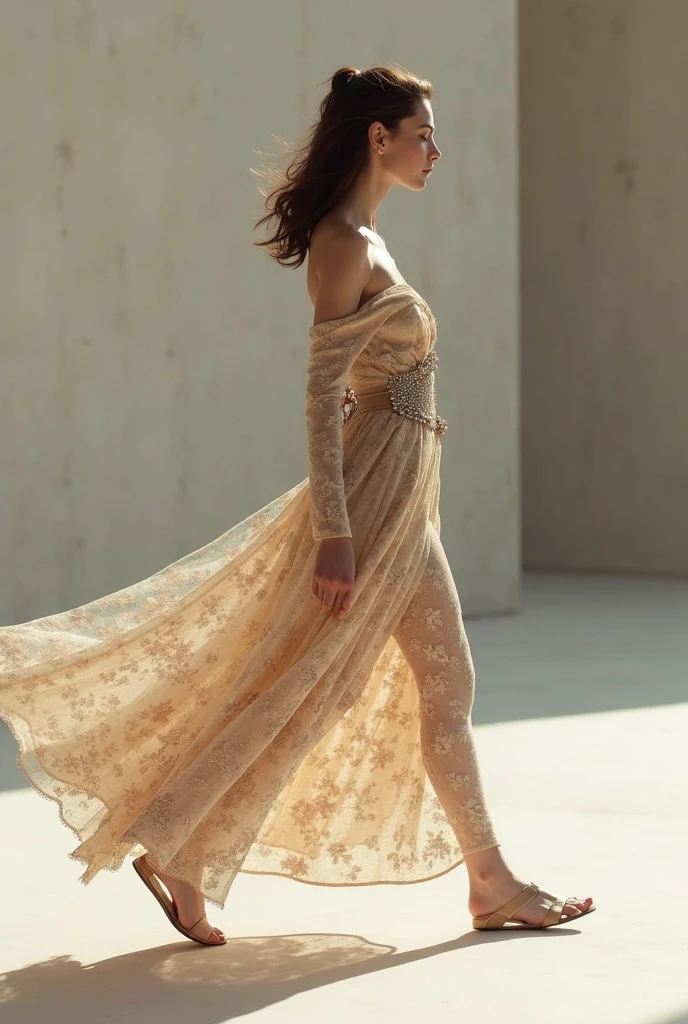 (Photo of a female model walking the catwalk in coffee-colored haute couture),Haute couture, Witch clothes,The scene of the Paris fashion show,Catwalk scene,(full bodyesbian:1.37).Nice shoes,Sand and foam, dust kicked up,The brown color of the clothes swirls like a whirlpool, (Absurdly long hair:1.37),
Background with:The stepped stage is covered with fine sand,(Alberto Seveso:1.37)style of, systemic
indoor:Catwalk scene, (((Runway scene))),The stage is covered with fine sand,Jupiter,Recife,Sand and foam, dust kicked up,Blue swirls swirl like bubbles, Ray tracing, god light, hyper HD, A masterpiece of anatomical knots,It can give texture to the skin, Super detail, High details, High quality, Award-Awarded, Best quality, A high resolution, 8K,Catwalk scene,Shoot from the bottom up,Find it in Ultra HD, Masterpiece, Charming eyes,Anatomically correct, Textured skin, Super detail, Award-Awarded, Best quality, 8K Vision, Catwalk, Realistic, Fantasyart,