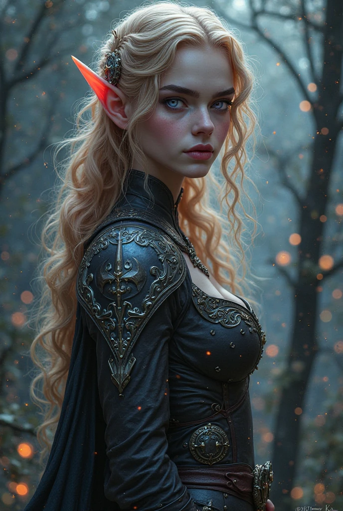 a picture of vampire elf in her castle, an exquisite beautiful female vampire elf in her library, full body (ultra detailed, Masterpiece, best quality), ultra detailed face (ultra detailed, Masterpiece, best quality), (orange skin: 1.3) , blond hair, hair in a ponytail, long hair, blue eyes, cold eyes, glowing eyes, intense eyes, small pointed ears, smirking, smile with [drops of blood on face] (ultra detailed, Masterpiece, best quality), dark red lips, [vampire fangs], wearing white dress (ultra detailed, Masterpiece, best quality), dark blue cloak, high heeled boots in dark fantasy library, book shelves, high details, best quality, 8k, [ultra detailed], masterpiece, best quality, (ultra detailed), full body, ultra wide shot, photorealism, luis royo style, dark fantasy art, moon light coming through the window, moon rays, gothic art, sense of dread, sense of seduction,