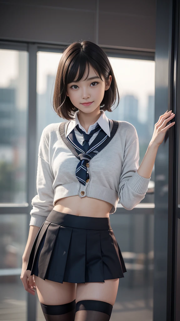 High resolution、high resolution、In 8K、RAWphotograph、Highest quality、masterpiece、Tabletop、erotic、student、Light green bra、White skin、knees、（Skin-colored pantyhose）、Detailed panty pattern、Panty Focus、Pink Panties、Absurd、Small face、Big Breasts、前hairを真ん中から分け、The forehead is visible、（Cold look<Squint your eyes、Glare、strong、Light anger）、masterpiece、Highest quality、超High resolution、RAWphotograph、only、Beautiful poop、One person、One personです、Dark look、Small breasts、whole body、Very nice、ＪＫ 、high school girl、Japanese women、standing、（Realさ：1.37）、Photon Mapping、Light blue ribbon、Real、Cute face、Brown eyes、Black socks、22 years old、（Red bow tie）、Radio City、物理ベースonly鈍化、Outlook、Depth of Realm、Blurred Background、photograph、girl、body、Beautiful feet、Leg length、Slim legs、Long Bob Cut、(前hair見えてる)、hair、lips、Green Eyes、Soft Nose、(Light blue shirt)、(Navy Pleated Skirt)、knees見え、See-through clothing、、Thighs、Black cotton socks、Nogizaka Idol、、Japanese Idols、Sparkling eyes、艶やかなlips、