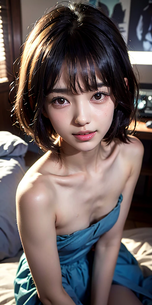 (Highest Quality: 0.8),(Best Quality: 0.8), (Best Quality: 0.8), (64k uhd、Raw photography、top-quality、masterpiecel1.4), perfect anime illustration, perfect anime illustration, (Realistic, Photorealistic: 1.37), , pov hand, head grab, grabbing another's head, , , Povfellatio, 1boy, , , :>= ((Relax without underwear)), Extreme closeup of Japan girl looking up and holding male genitalia, [[ Face forward]], NSFW, ((Relax without underwear)), natural (small flat chest), Japan girl looks up and looks at the man's face、Photo of male genitalia, ((Relax without underwear)), ((Holding a man's male genitalia on the bed)), hair messy, Medium Hair, (Bright lighting), ((Woman with male genitalia at the root)), Kneeling, ((sensual expression)), hair messy, [[Woman kneeling with male genitalia at the root , Young woman with male genitalia at the root ]], (Solo), Erotic, NSFW, Highly detailed ambient occlusion, Natural and harmonious composition, Fine Art Photography, [[I look up and see a man's face]], NSFW, 1 Girl Hetero 1 Boy Oral Solo Focus POV,1girl in, , hetero, 1boy, , oral, Solo Focus, Gonzo、