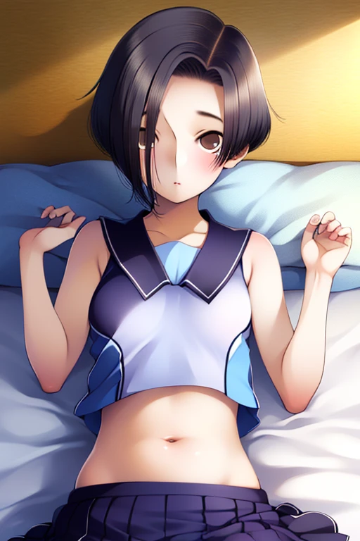 (((masterpiece, best quality, nsfw, nude, ultra highres, 1 girl, solo))), (an illustration of girl), super detailed skin and face and eyes and pussy, beautiful japanese woman, small breasts, slender beautiful body, beautiful body style, skinny, perfect anatomy, show vagina and anal , beautiful pussy, ((((very short pixie hair)))), light brown hair, completely nude, white background,  knee shot, spread legs, outline, anime, 2D,